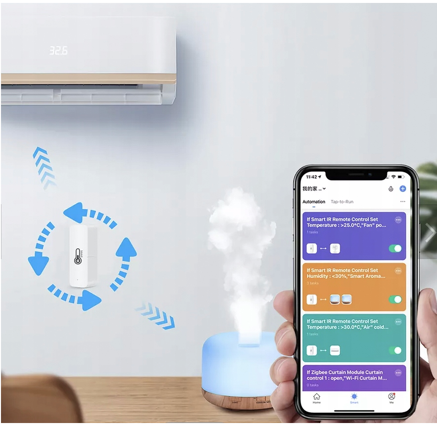 Meross HomeKit WiFi inteligentny czujnik temperatury i wilgotności